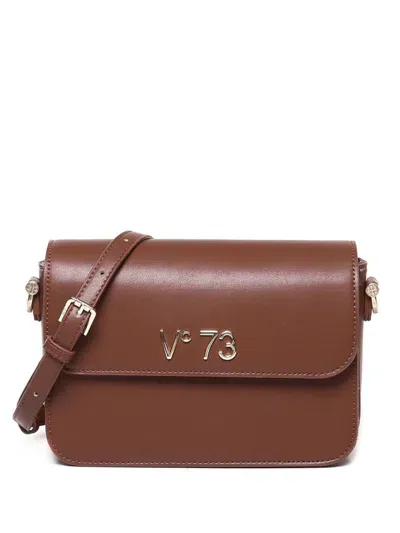 V73 Logo-lettering Crossbody Bag In Brown