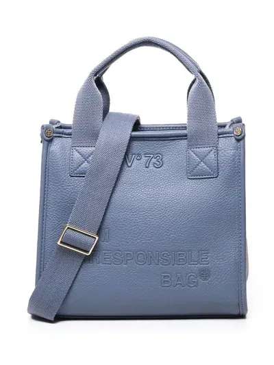 V73 Responsability Bis Tote Bag In Blue