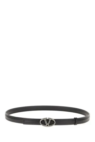 Valentino Garavani Black Leather Belt