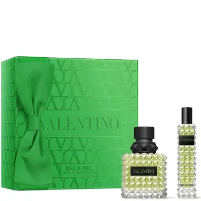 Valentino Born In Roma Green Donna Eau De Parfum 50ml Gift Set In Blue