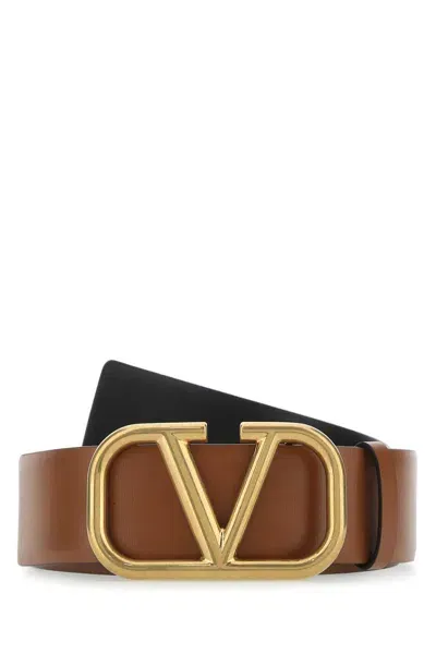 Valentino Garavani Vlogo Reversible Belt In Brown