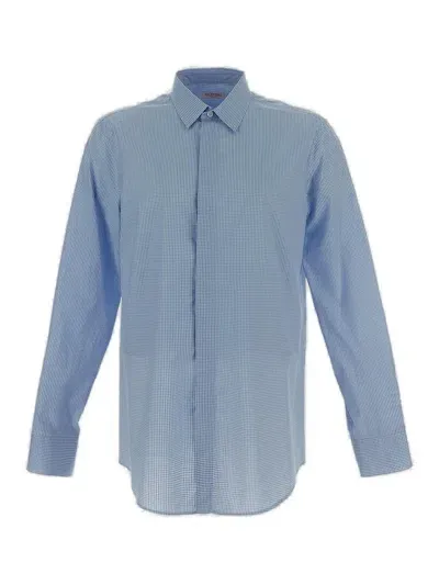 Valentino Garavani Man Shirt Blue Size 15 ¾ Cotton, Polyester