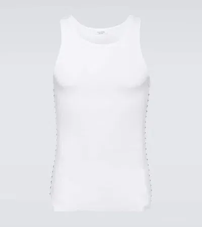 Valentino Cotton-blend Tank Top In White