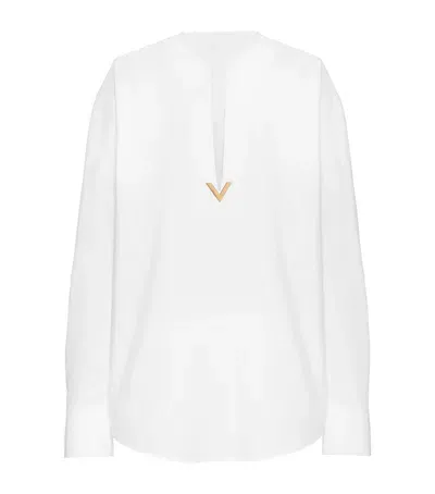 Valentino Cotton Shirt In White