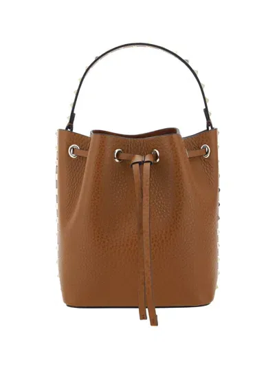 Valentino Garavani Drawstring Bag | Rockstud | Vit.st.alce In Brown