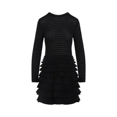 Valentino Knit Mini Dress In Black