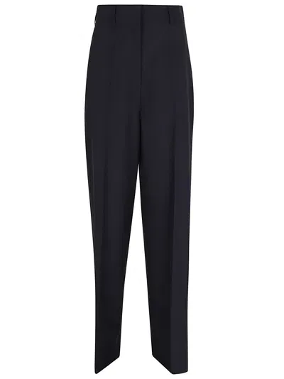 Valentino Dry Tailoring Wool Pants In Blue