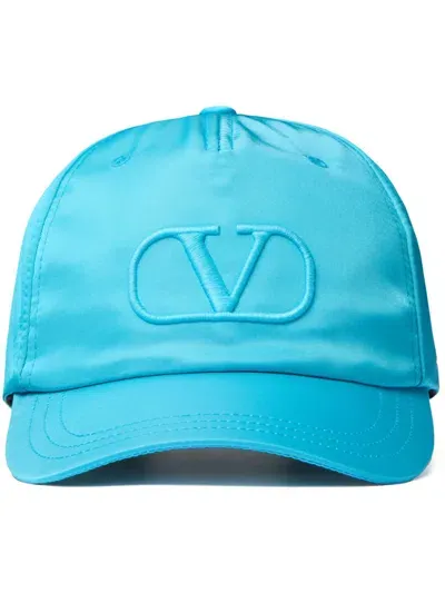 Valentino Garavani Embroidered Logo Baseball Cap In Blue