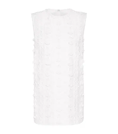 Valentino Embroidered Sleeveless Blouse In White