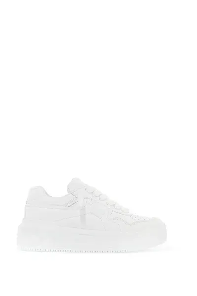 Valentino Garavani One Stud Leather Sneakers In White