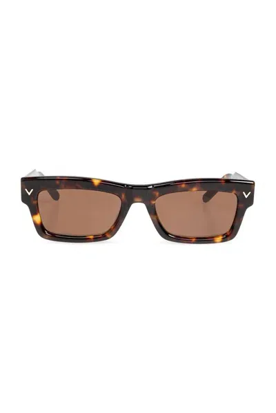 Valentino Eyewear Rectangle Frame Sunglasses In Multi