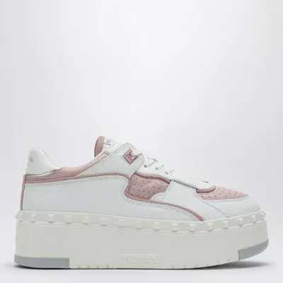 Valentino Garavani Women's Freedots Xl White/pink Sneaker | Size 39 | 5w2s0ig5fxc