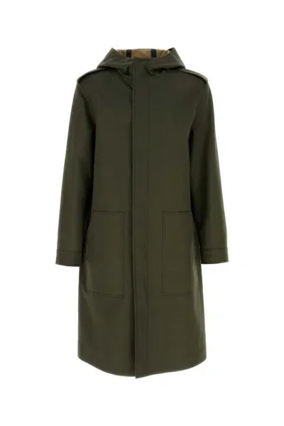 Valentino Garavani Coats In Olive