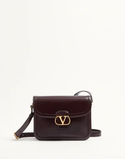 Valentino Garavani Garavani 9to5 Smooth Calfskin Shoulder Bag Woman Brown Uni In Gold