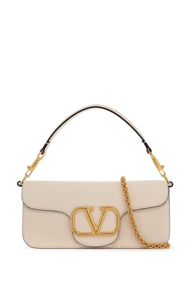 Valentino Garavani Locò Shoulder Bag In Neutral