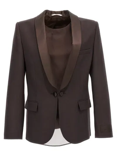 Valentino Garavani 'maison ' Blazer Jacket In Brown