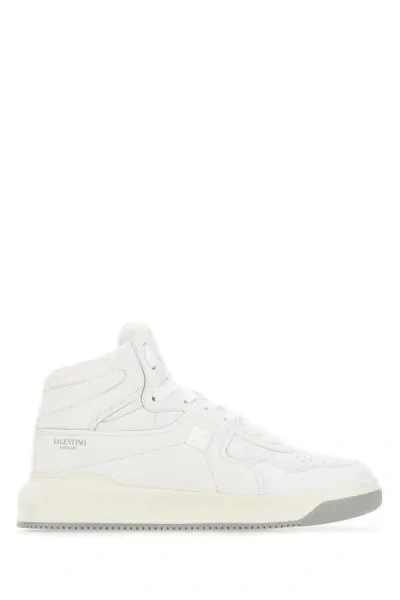 Valentino Garavani White Nappa Leather One Stud Sneakers