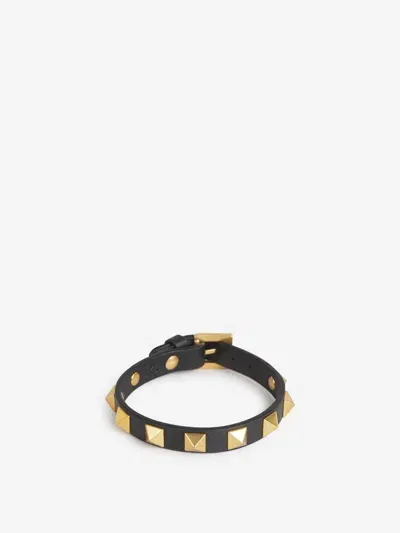 Valentino Garavani Rockstud Bracelet In Black