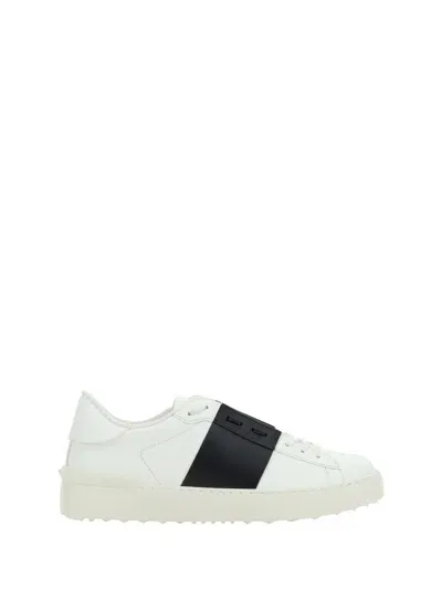 Valentino Garavani Rockstud Open Sneakers In White