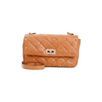 Valentino Garavani Rockstud Spike Small Shoulder Bag In Orange