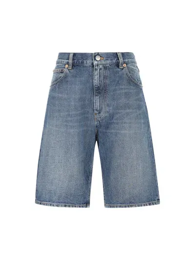 Valentino Garavani Denim Shorts In Blue