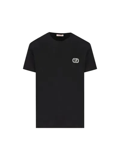 Valentino Garavani T-shirt And Polo In Black