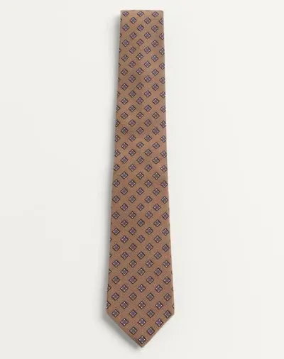 Valentino Garavani Valentie Micro-check Silk Tie In Multicolour