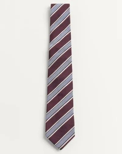 Valentino Garavani Valentie Striped Silk Tie In Multicolour