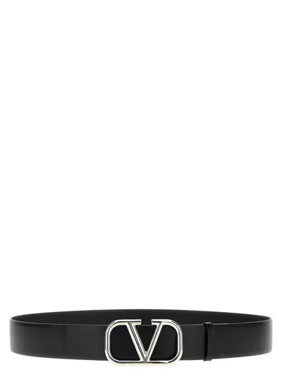 Valentino Garavani Vlogo Signature Belts Black