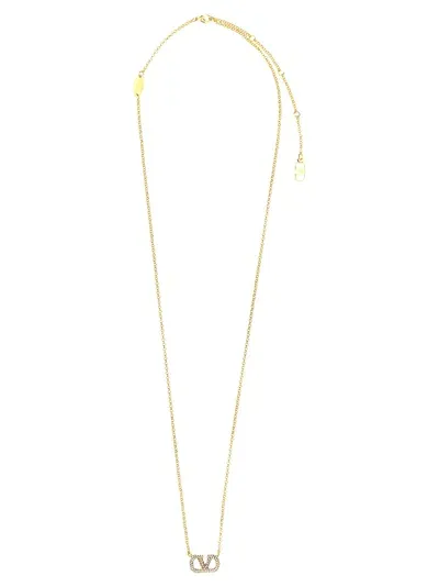 Valentino Garavani 'v Logo Signature' Necklace In Gold