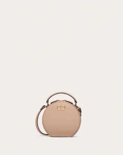 Valentino Garavani Vlogo Signature Calfskin Mini Bag Woman Rose Cannelle Uni In Neutral