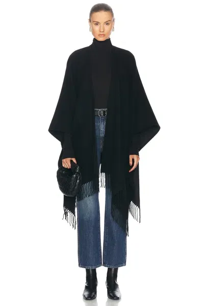 Valentino Iconographe Cashmere Poncho In Nero