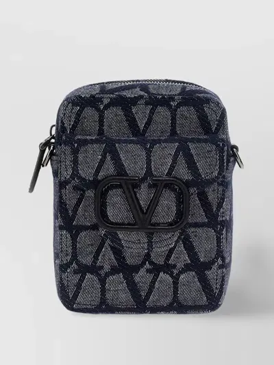 Valentino Garavani 'locò' Shoulder Bag Monogram Pattern In Blue