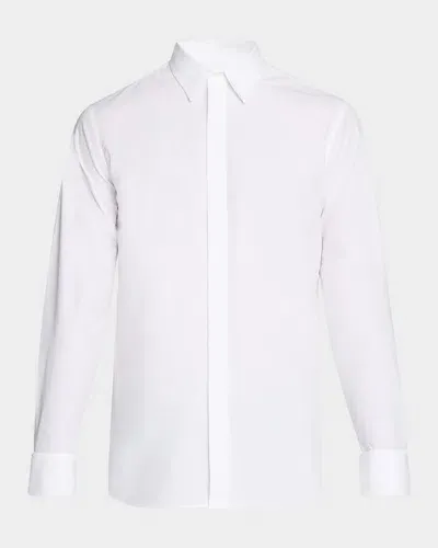 Valentino Men's Cotton Poplin Dress Shirt In White