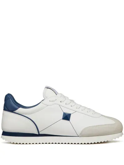 Valentino Garavani Men's Studded Low Top Sneakers In White