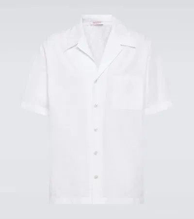 Valentino Oversized Cotton Poplin Shirt In White