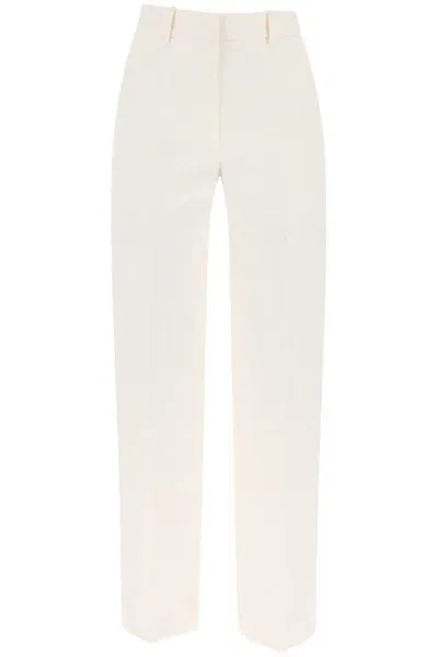 Valentino Toile Iconographe Pants In Crepe Couture In White