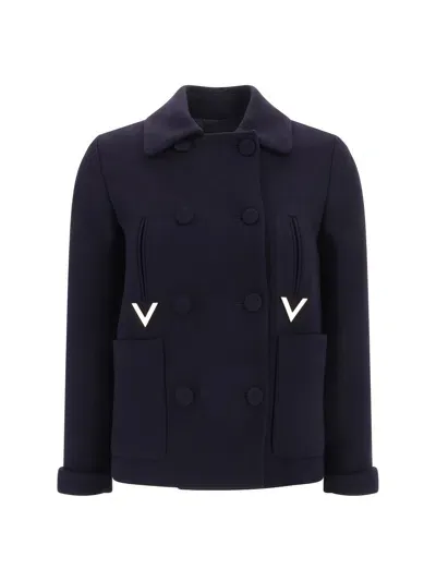 Valentino Pap Jacket In Navy