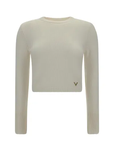 Valentino Pap Sweater In Avorio