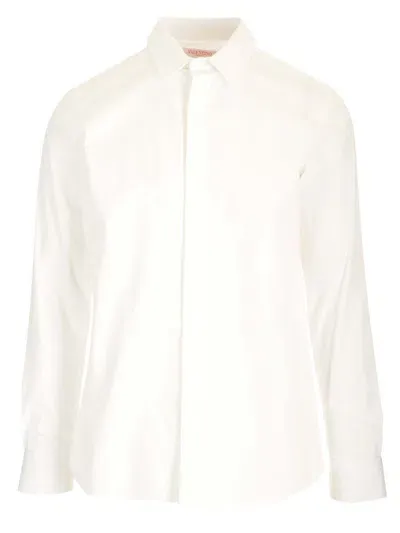 Valentino Poplin Shirt In White