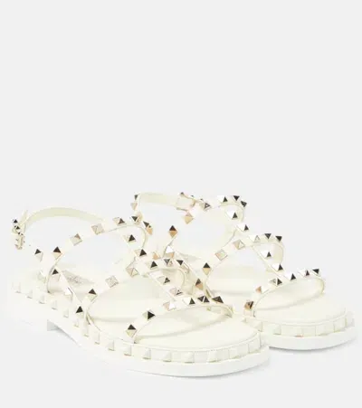 Valentino Garavani Rockstud Cage-design Sandals In White