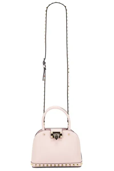 Valentino Garavani Rockstud Small Double Handle Bag In Gold