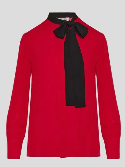 Valentino Silk Shirt In Rossonero