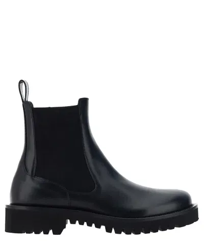 Valentino Garavani Toile Iconographe Ankle Boots In Black