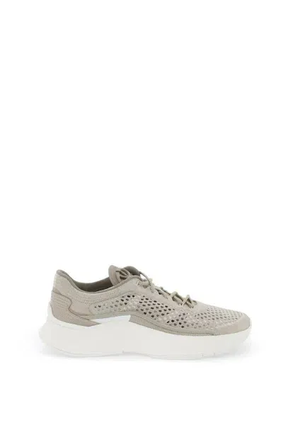 Valentino Garavani True Actress Sneakers In Mesh And Leather In Multicolor