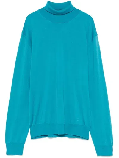 Valentino Turtleneck Sweater In Blue