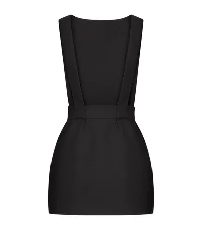 Valentino Virgin Wool Mini Dress In Black