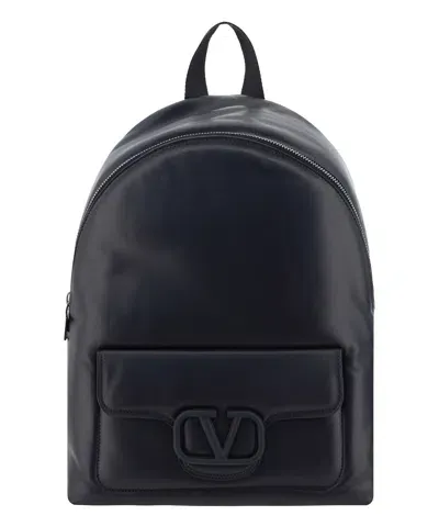 Valentino Garavani Vlogo Backpack In Black