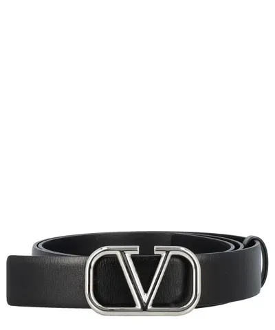 Valentino Garavani Vlogo Belt In Black