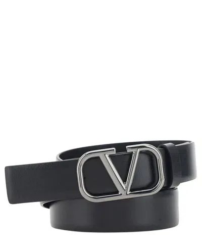 Valentino Garavani Vlogo Belt In Black